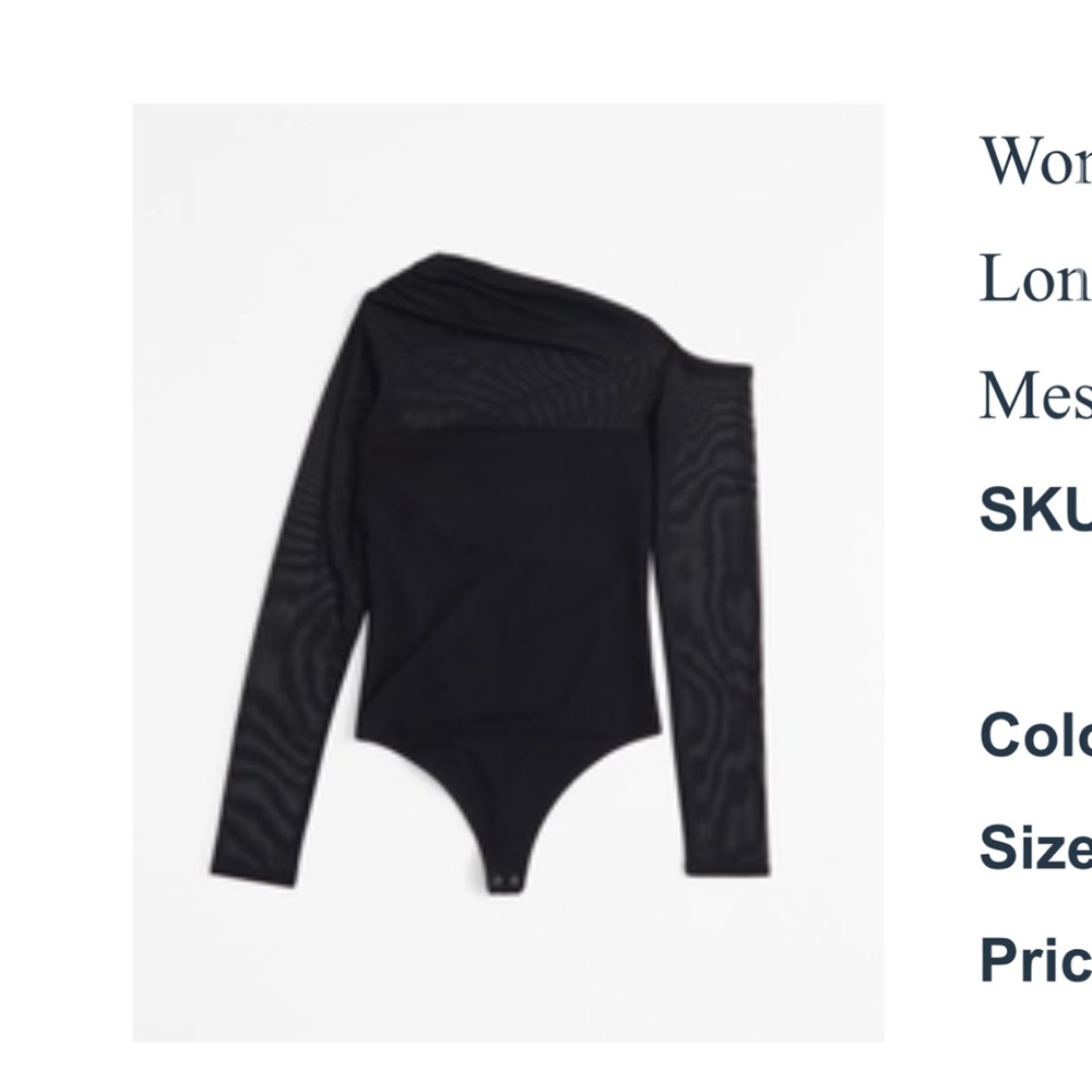 Chic Black One-Shoulder Bodysuit